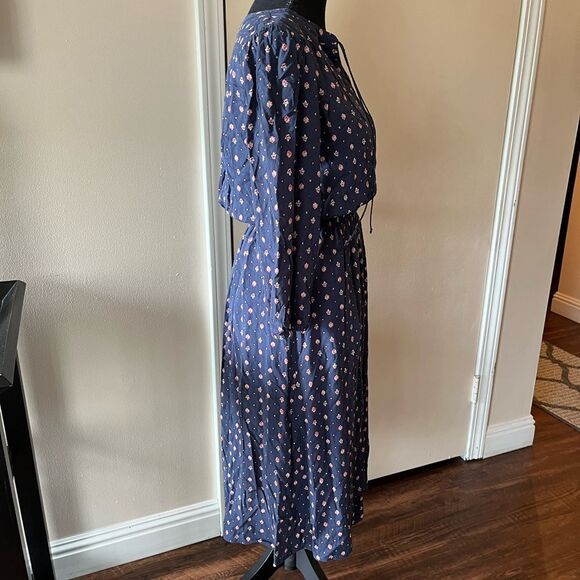 Lucky Brand Navy Print Dress size XS - Picture 6 of 8